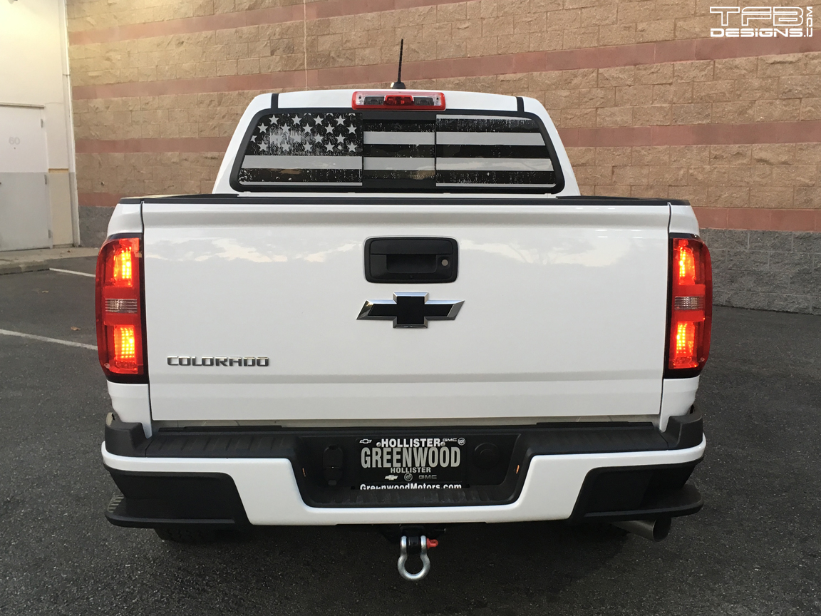 American Flag Rear Window Decal 20152019 Chevy Colorado TFB Designs