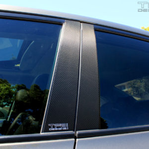 Carbon Fiber Door Pillar Decals 2006-11 Honda Civic Sedan FA FA5