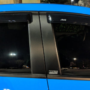 3M Carbon Fiber Door Pillar Decals 2012-18 Ford Focus ST RS