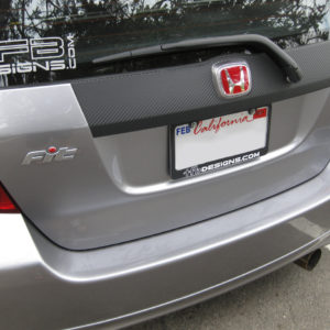 Carbon Fiber Rear Hatch Trim Overlay – 2007-2008 Honda Fit GD3