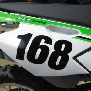 Number Decal Many Sizes / Colors Dirt Bike, Race Car, BMX Racing