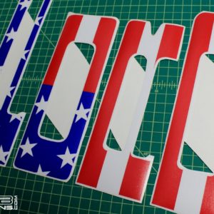 American Flag Front Grill Decals- fits Ford Raptor SVT 2010-2014