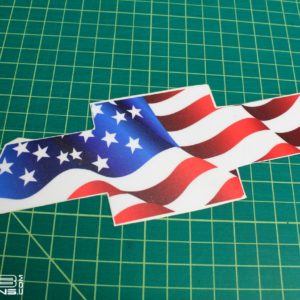 American Flag Front Chevy Emblem Decal for Chevrolet Trucks