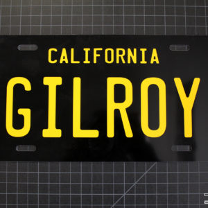 Custom Black and Yellow Replica California License Plate