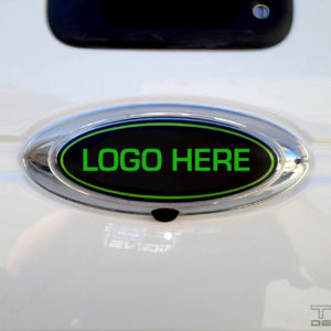Emblem Decal – Rear Only – fits Ford Trucks – Logo of Your Choice