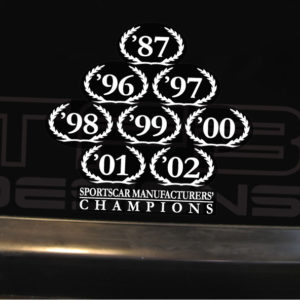 SCCA Manufacturers Championship Wreath Decal fits Ford Mustang Saleen
