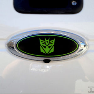 Emblem Decal – Rear Only – fits Ford Trucks – Logo of Your Choice