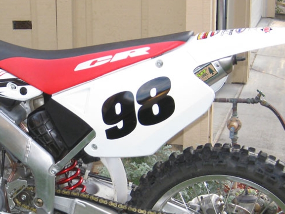 3 x Custom Race Numbers Vinyl Stickers Decals Motocross Track Bike N17 