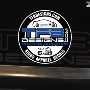TFB Designs Round Full Color Decal – 3″x3″ Decal – Vinyl Sticker