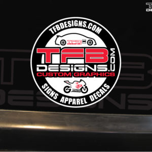 TFB Designs Round Full Color Decal – 3″x3″ Decal – Vinyl Sticker