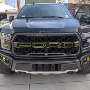 Outlined Front Grill Lettering Decals fits 2017-2020 Ford Raptor