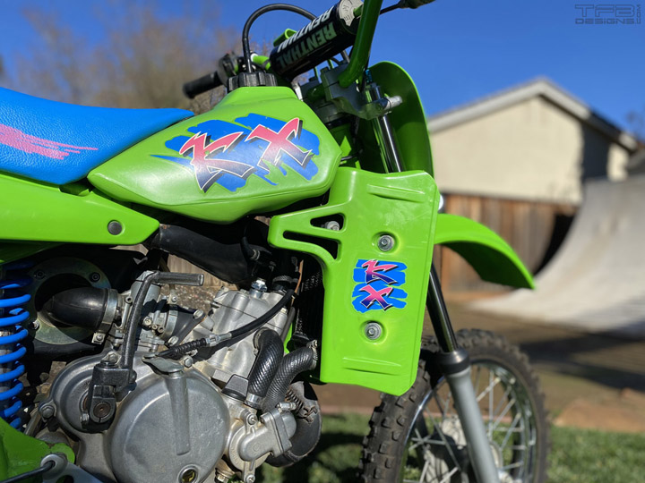 RIEKEI Radiator Shroud KX Decal 1990-2002 Kawasaki KX60 - TFB Designs