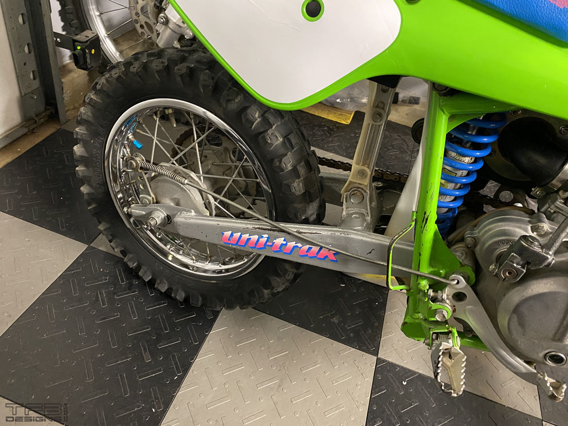 RIEKEI Uni-Trak Swingarm Decals 1990-2002 Kawasaki KX60 KX 60 - TFB Designs