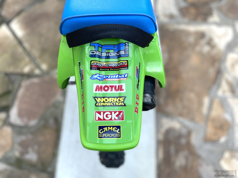 KX60 Rear Fender Graphics 1990-2002 Kawasaki KX60 KX 60 - TFB Designs