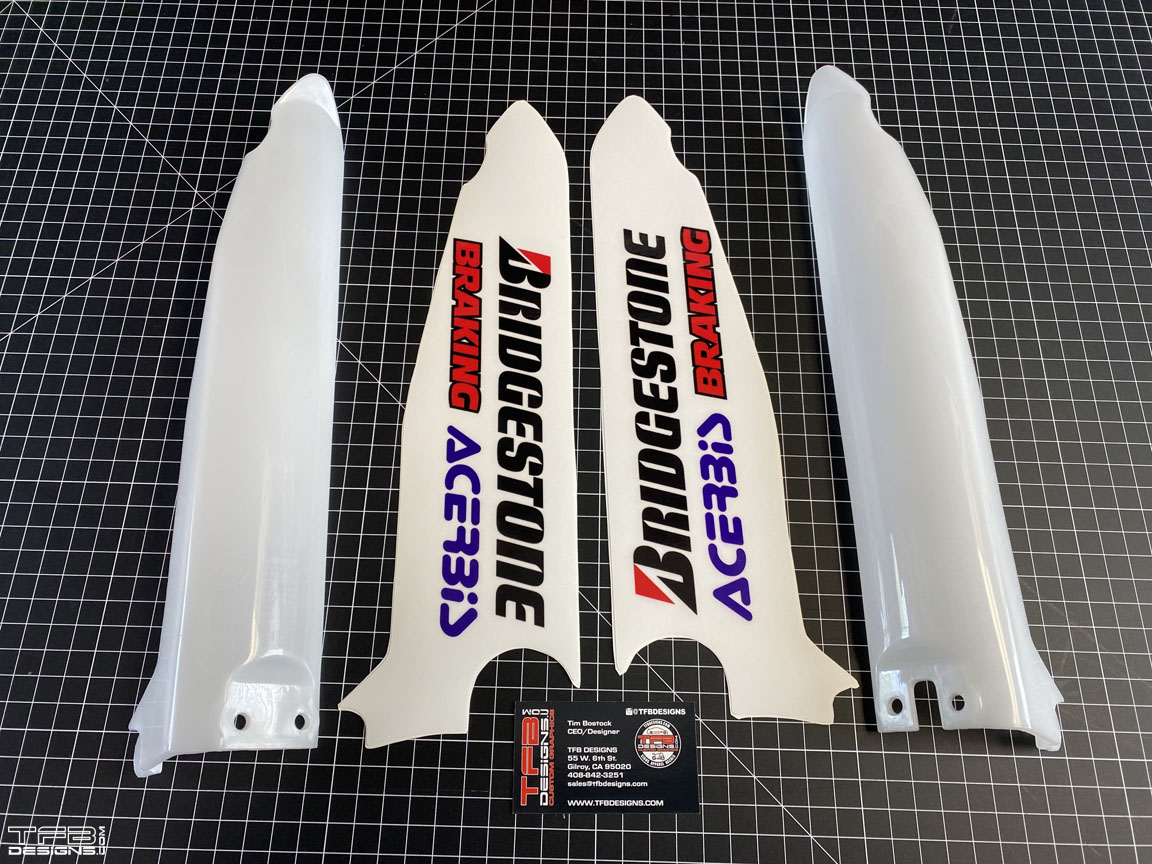 KX250 Fork Guard Graphics 19941998 Kawasaki KX250 KX125 TFB Designs