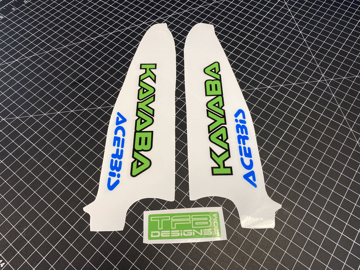 KX85 Fork Guard Graphics 20012013 Kawasaki KX85 KX100 TFB Designs